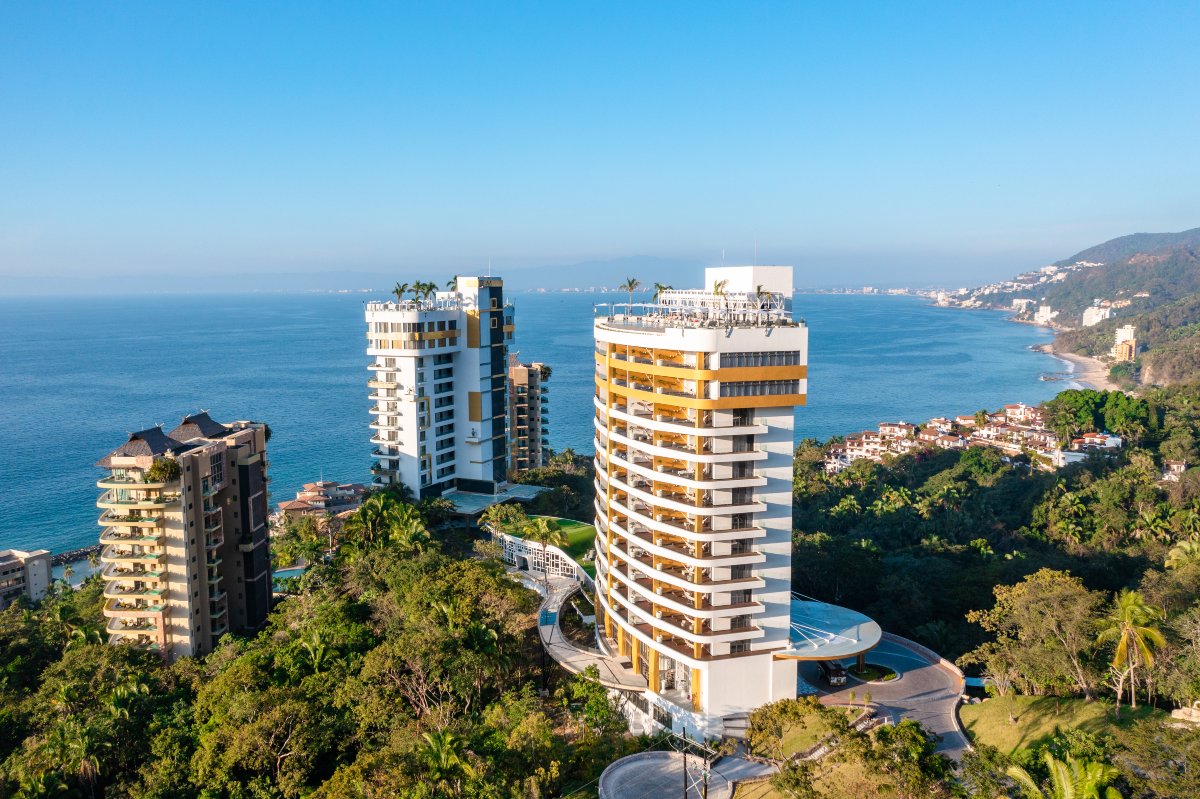 Panoramic view of Hotel Mousai and Garza Blanca Preserve